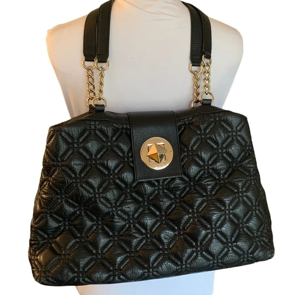 Kate Spade Astor Court Elena Quilted Twist Diamond Lock Shoulder Bag